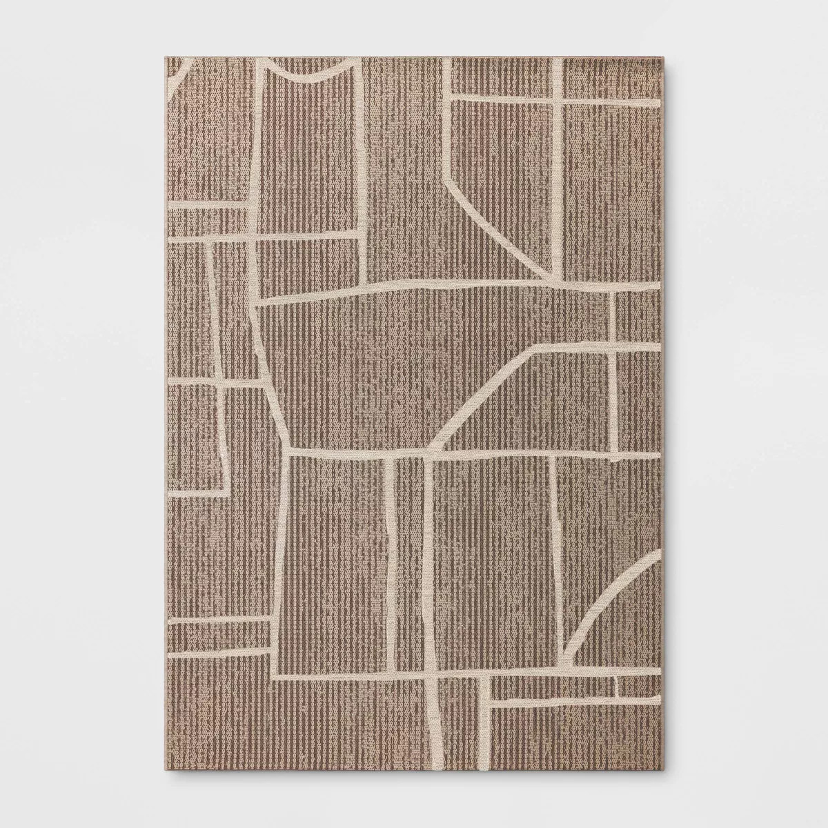 7'10"x10' Tonal Geometric Outdoor Area Rug Brown - Threshold™ | Target