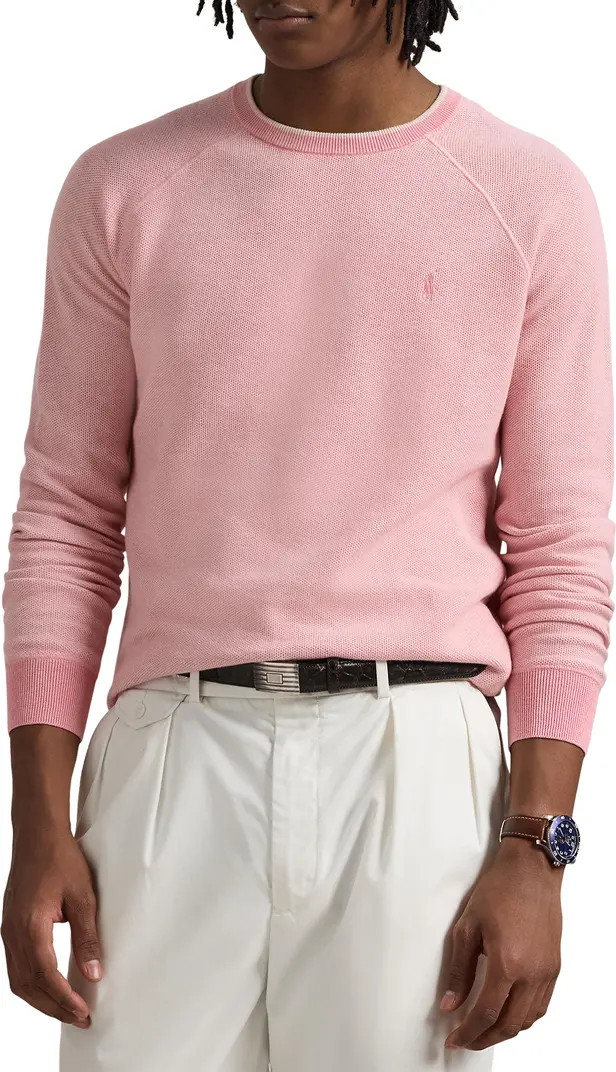 Textured Cotton Crewneck Sweater | Nordstrom
