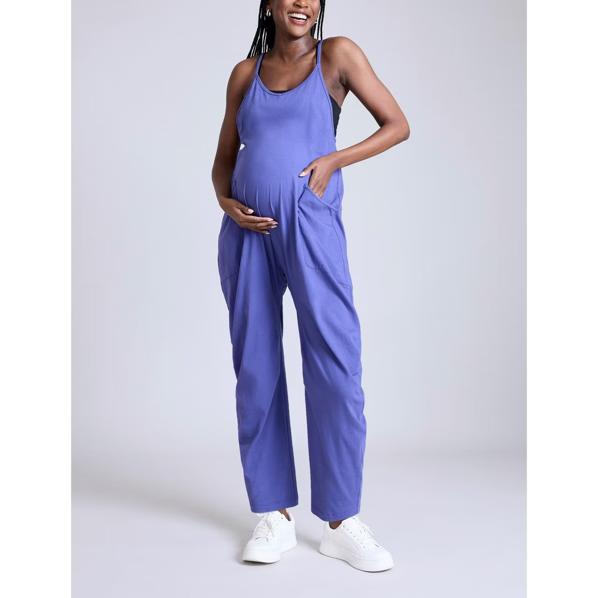 Women's Sleeveless Relaxed Fit Maternity Jumpsuit | Motherhood Maternity | Target