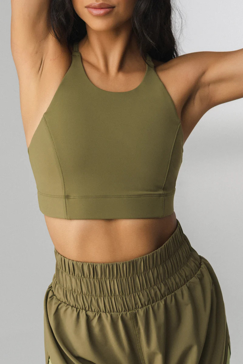 The Reach Bra - Olive | Vitality