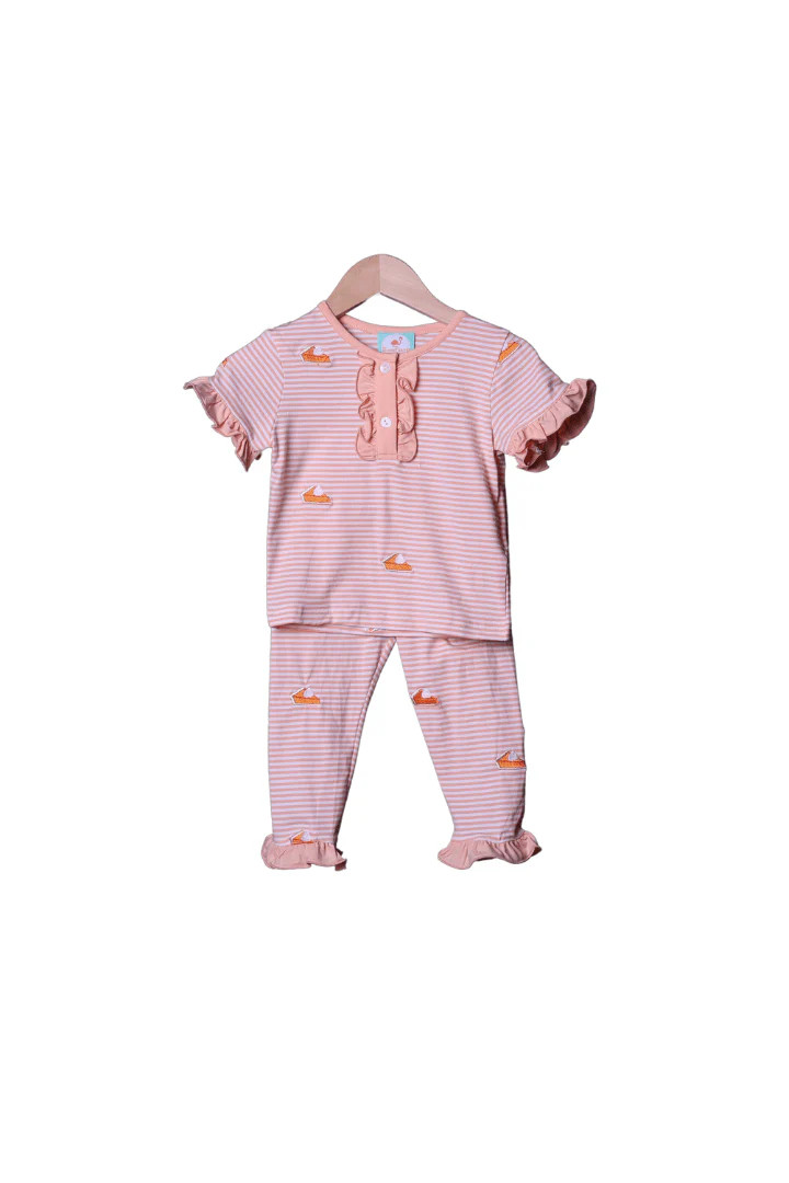 Embroidered Sweet As Pie Pajamas | The Smocked Flamingo