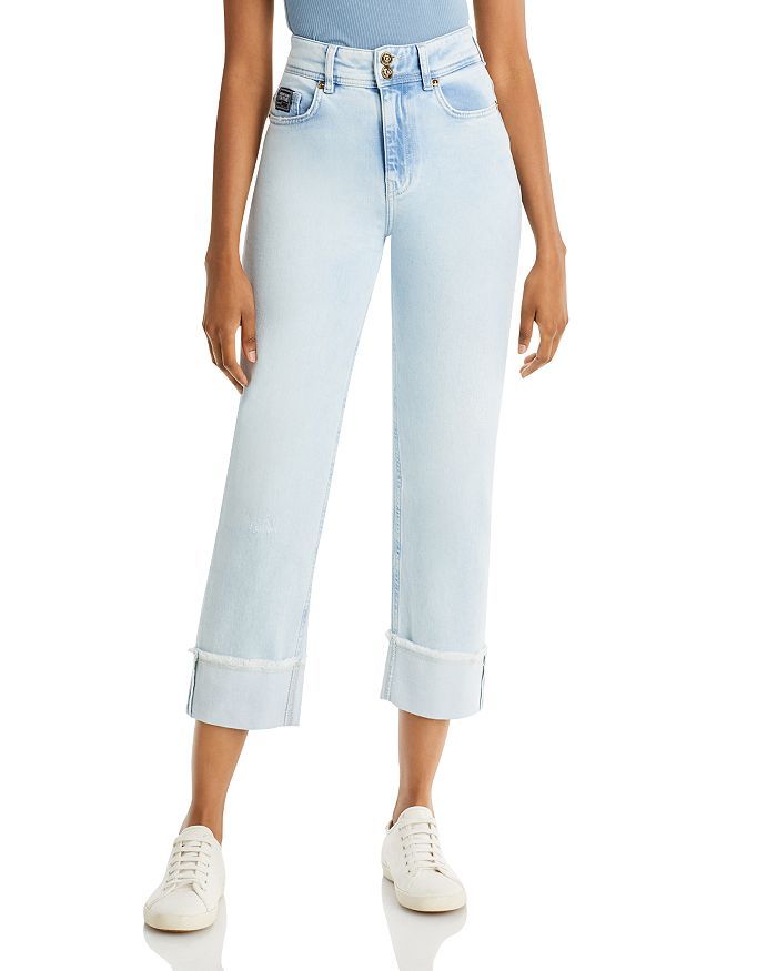 Nina High Rise Straight Fit Jeans in Indigo | Bloomingdale's (US)