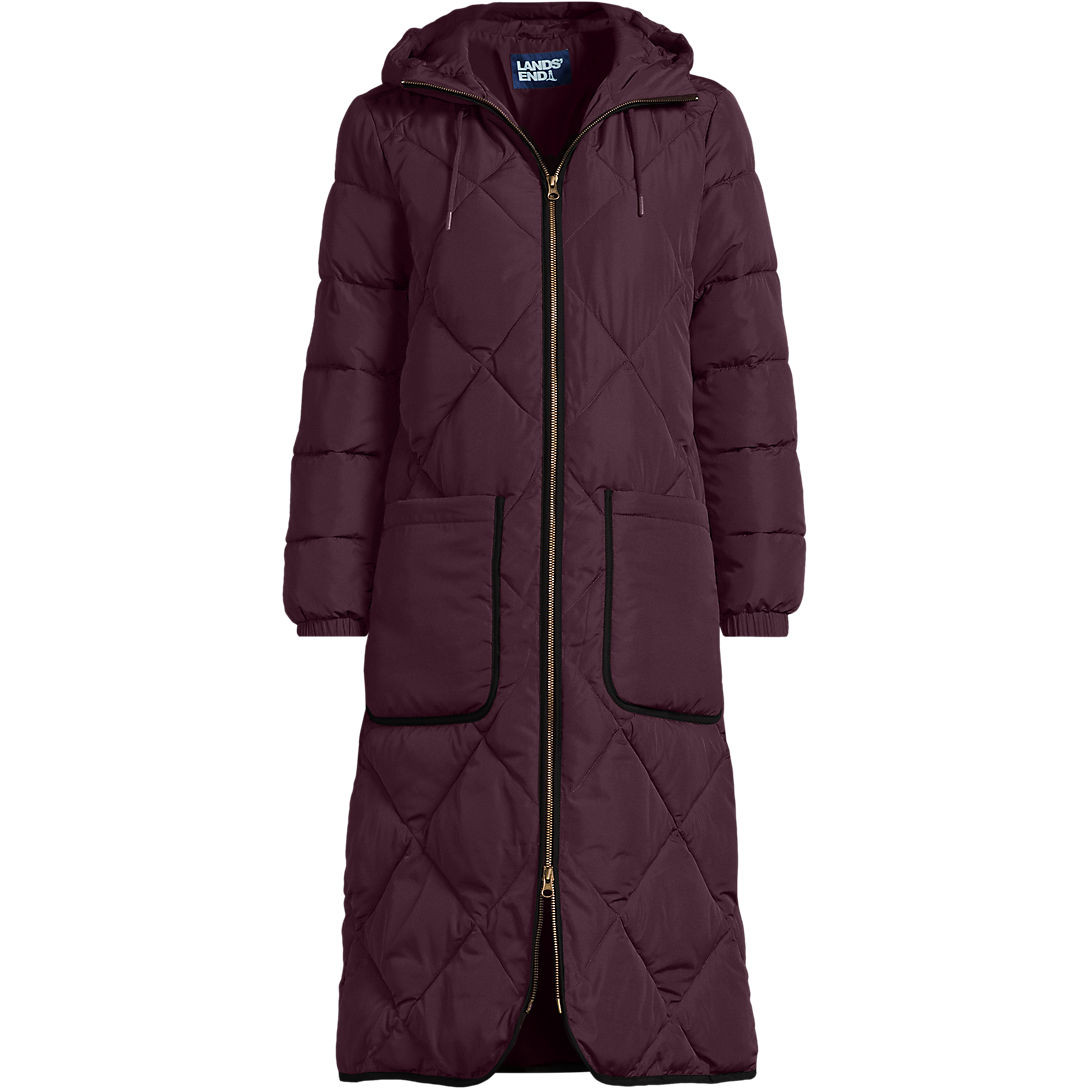 Women's FeatherFree Insulated Diamond Quilted Maxi Coat | Lands' End (US)