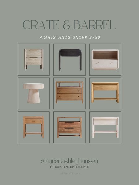 These beautiful Crate & Barrel nightstands are under $750! The unique shapes, finishes, and functional storage are all major selling points. 

#LTKhome #LTKstyletip
