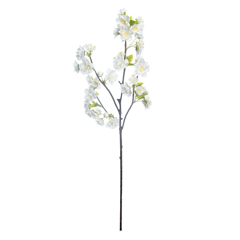 White Real Touch Blossom Floral Spray, 31" | At Home