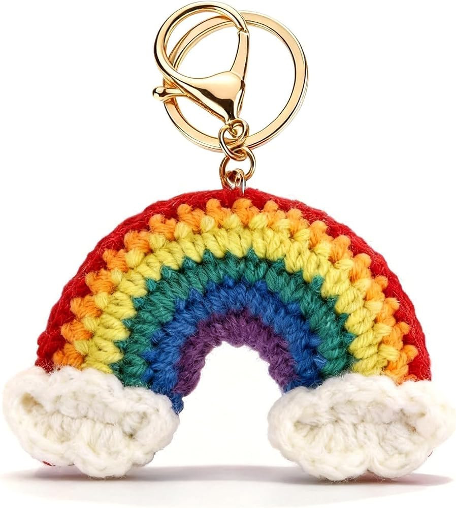 choice of all Rainbow Keychain Crochet Stitch Keychain Pride Bag Charm Lesbian LGBTQ Purse Charms... | Amazon (US)