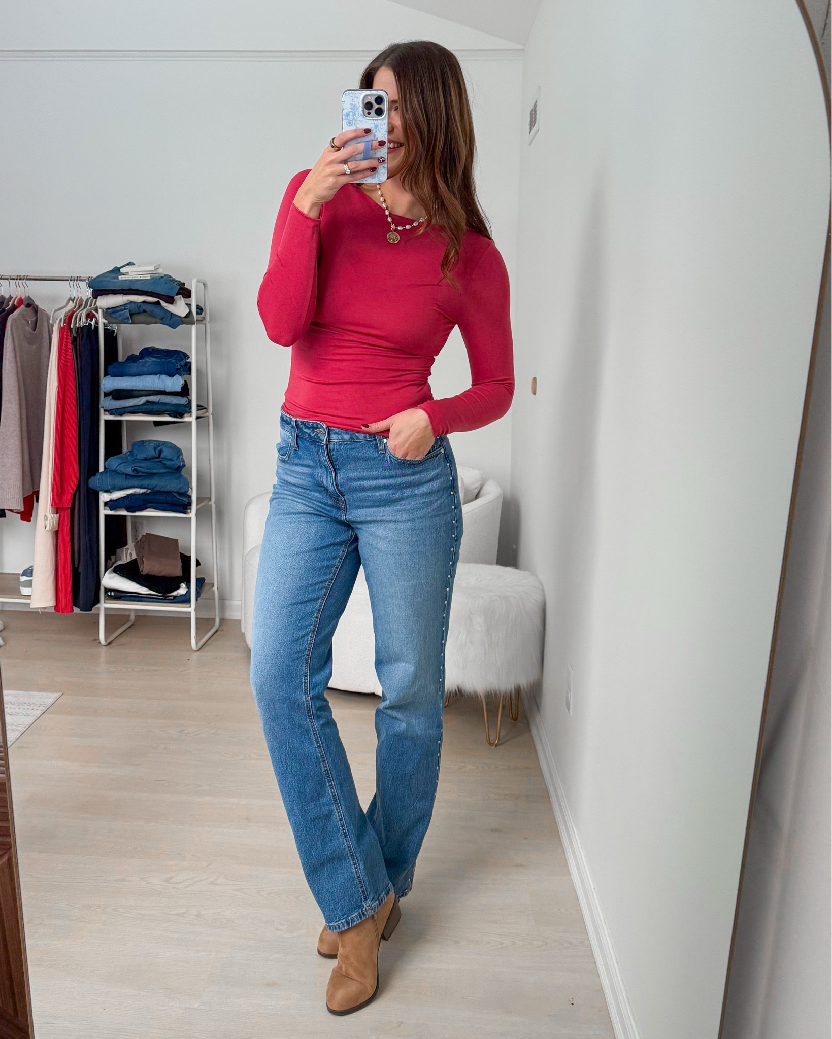 I am loving these tall girl approved studded jeans! They are perfect to dress up any casual outfit. I paired them with my favorite booties and boat neck top for a casual look. 

Long sleeve top, studded jeans, long length jeans, long length pants, booties, tall girl approved, boat neck long sleeve, Stang and Co

#LTKSeasonal #LTKTall #LTKFindsUnder50