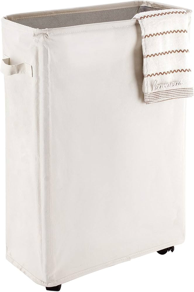 Caroeas Laundry Basket on Wheels, Slim Laundry Hamper Collapsible with Note Cards Waterproof Corn... | Amazon (US)