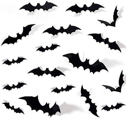 DIY Halloween Decorations 3D Scary Bats Wall Stickers Window Decor Art Wall Decals for Halloween ... | Amazon (US)