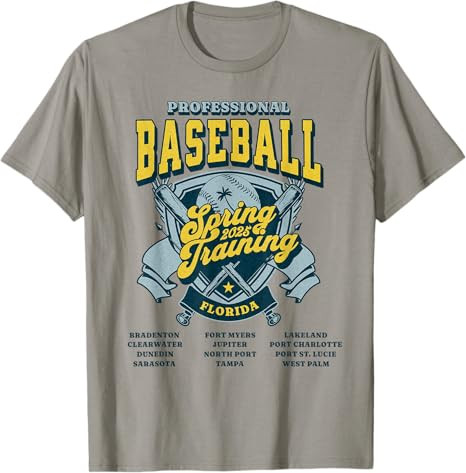 Professional Baseball Spring Training 2025 Florida Cities T-Shirt | Amazon (US)