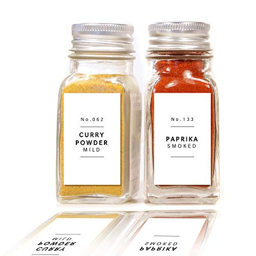 Lovable Labels Farmhouse Spice Jar Labels - Minimalist 184 Preprinted + 8 Blank Write-on Stickers... | Amazon (US)