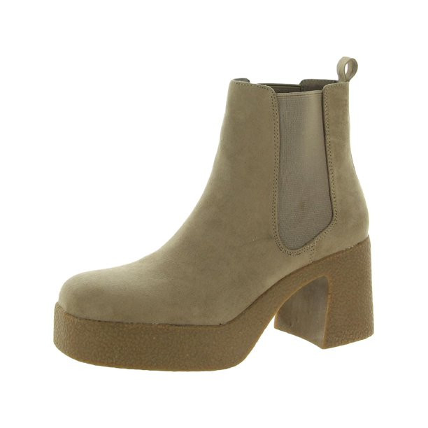 Steve Madden Womens Beneficial Faux Suede Chunky Chelsea Boots | Walmart (US)
