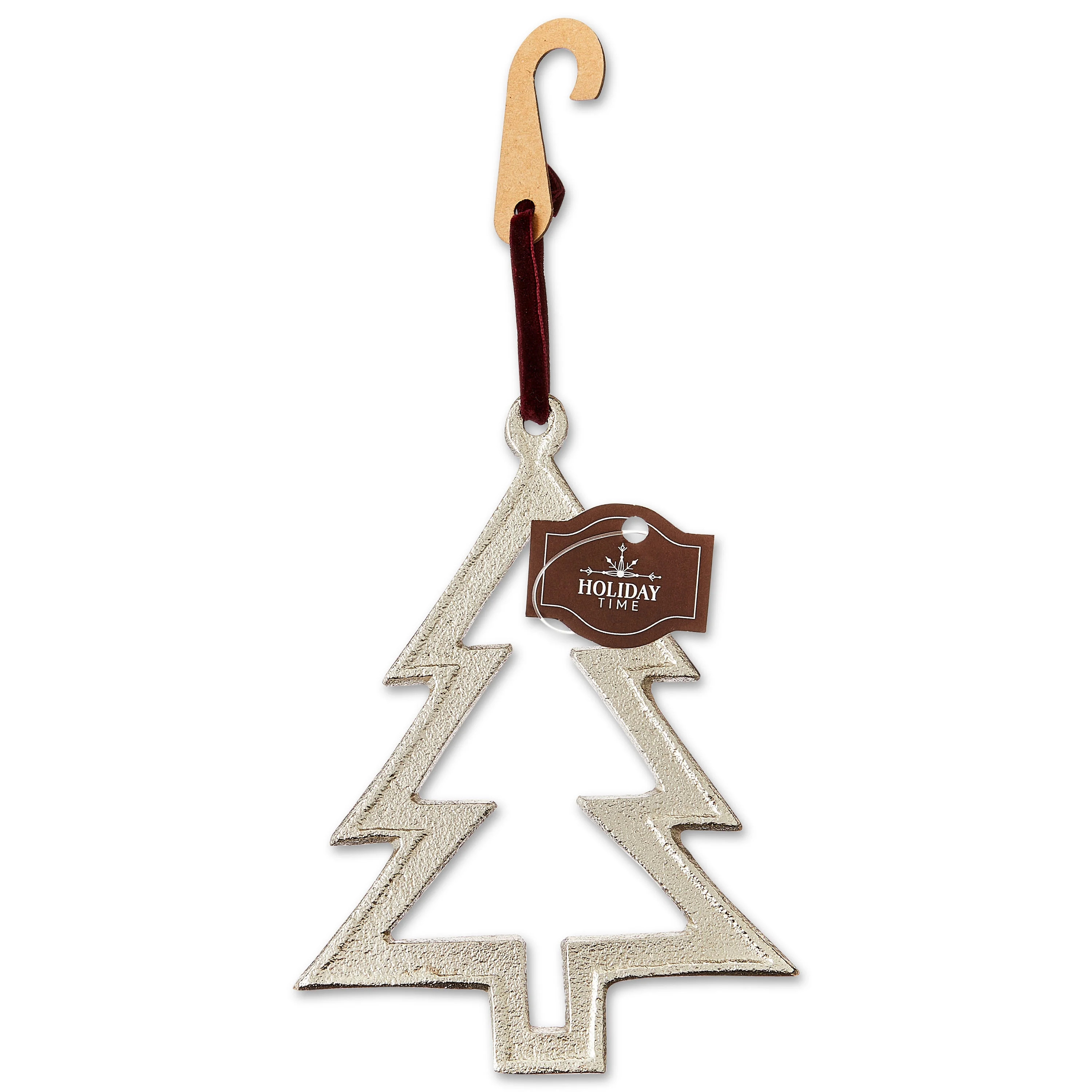 Silver Aluminum Christmas Tree Ornament, 5.7", by Holiday Time | Walmart (US)