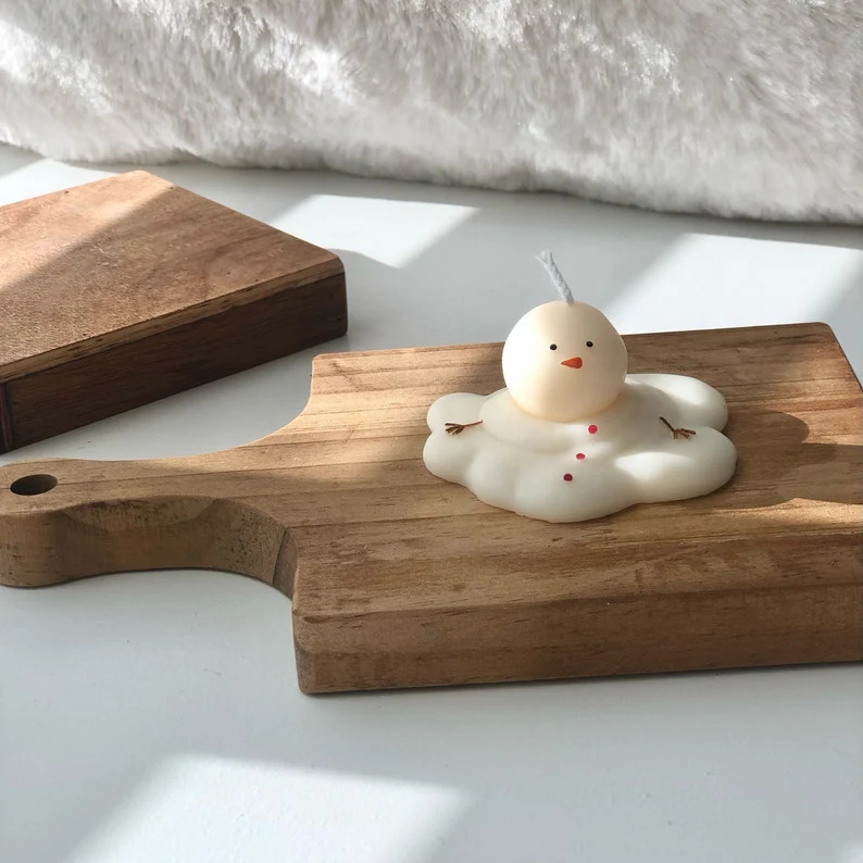 Christmas Snowman Candle Cute Christmas Decor Customize - Etsy | Etsy (US)
