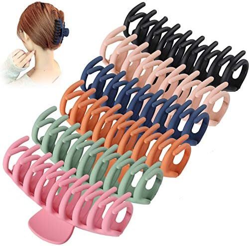 Tyfthui 6 Pcs Hair Claw Clips for Women Nonslip Hair Clips for Women and Girls, Strong Hold for T... | Amazon (US)