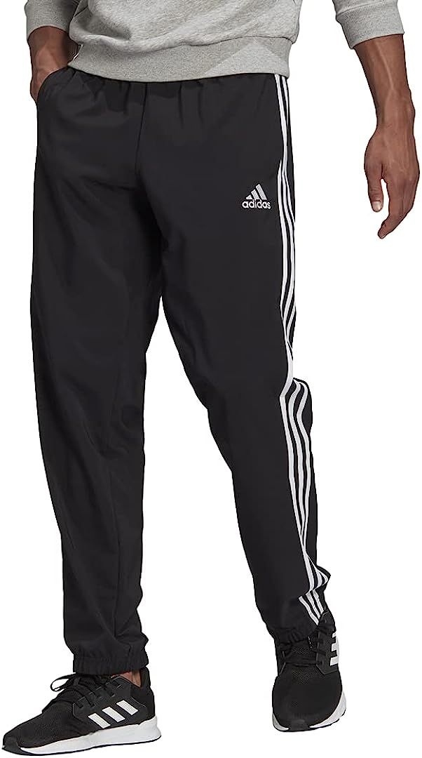 adidas Men's Aeroready Essentials Elastic Cuff 3-Stripes Pants | Amazon (US)