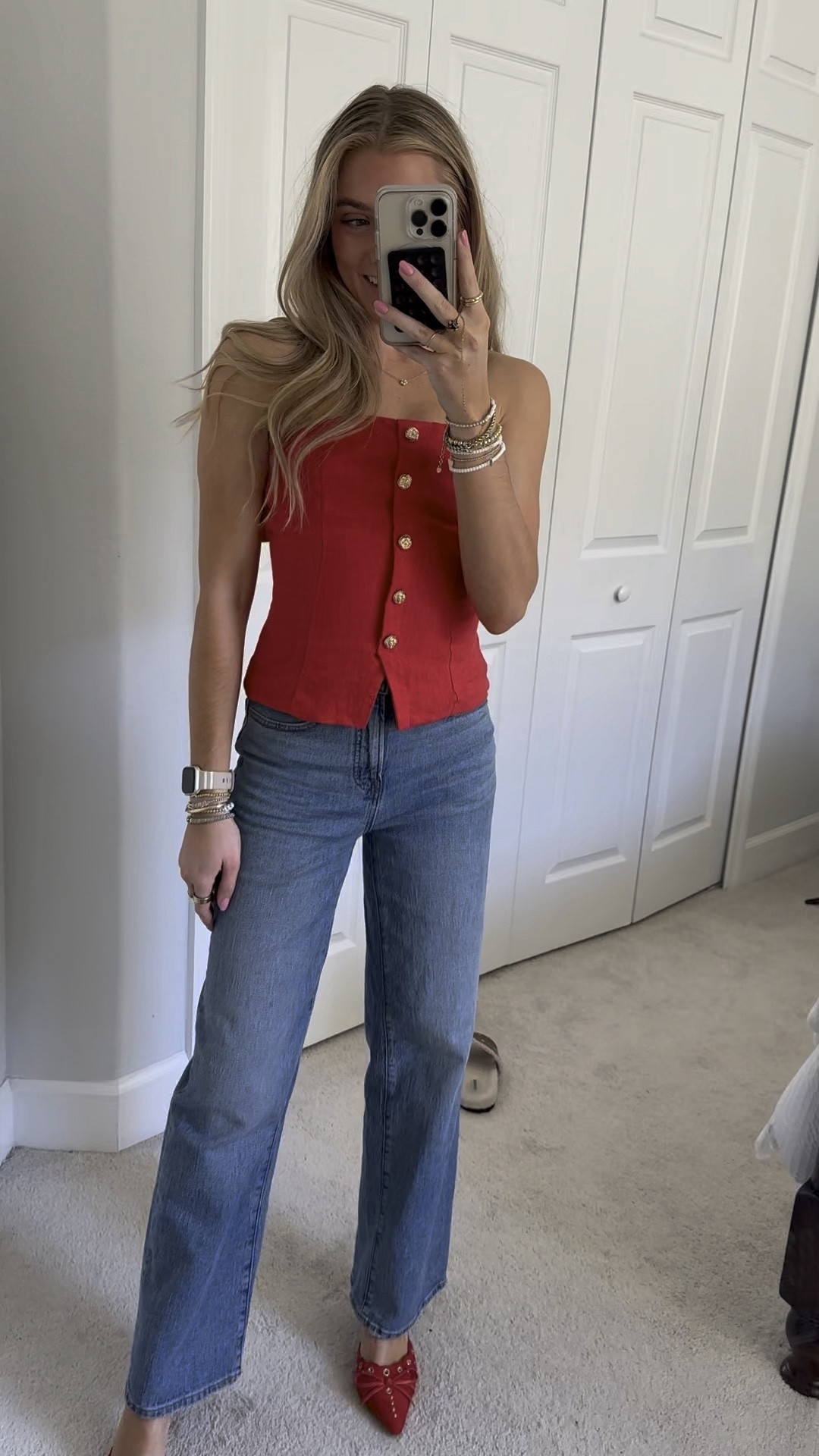 Melrose Top. A bold & trendy top just dropped in our favorite color this season: RED! This strapless top gives CHIC with the gorgeous gold buttons down the center. Wearing size small. @CalypsoBoutique #calypsoboutique #fallfashion #fallfashiontrends #winterfashion #outfit #ootd #outfitideas #outfitinspo #redtop #valentinesday #redcorset #corset #valentinesdayoutfit #datenightoutfit #goingoutoutfit 

#LTKVideo #LTKstyletip #LTKfindsunder50