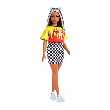 Barbie® Fashionistas Doll - Flamin Top + Checkered Skirt | JCPenney