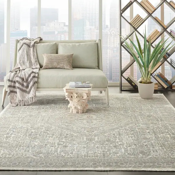 Nourison Silken Weave Contemporary Floral Area Rug | Bed Bath & Beyond