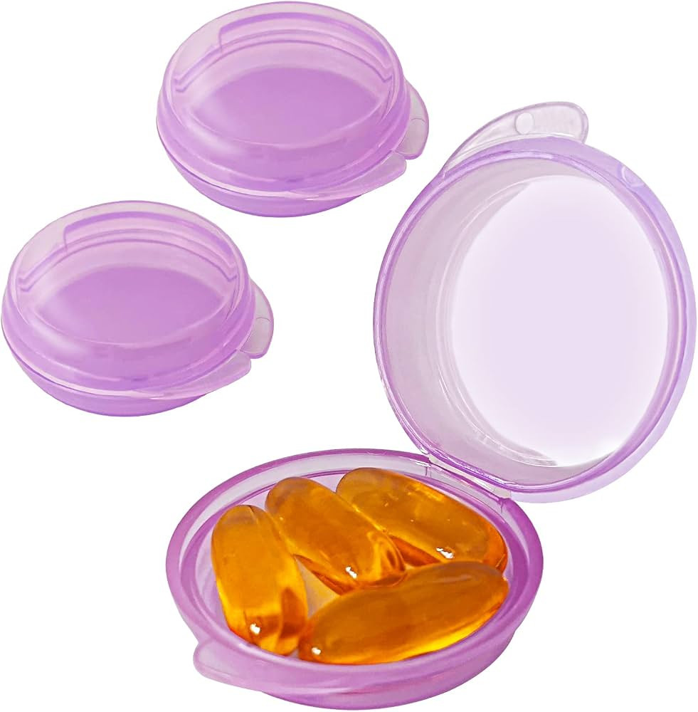 UHOUSE Small Pill Box (3 Pack), Daily Mini Pill Organizer Portable for Purse Pocket,Travel Pill C... | Amazon (US)