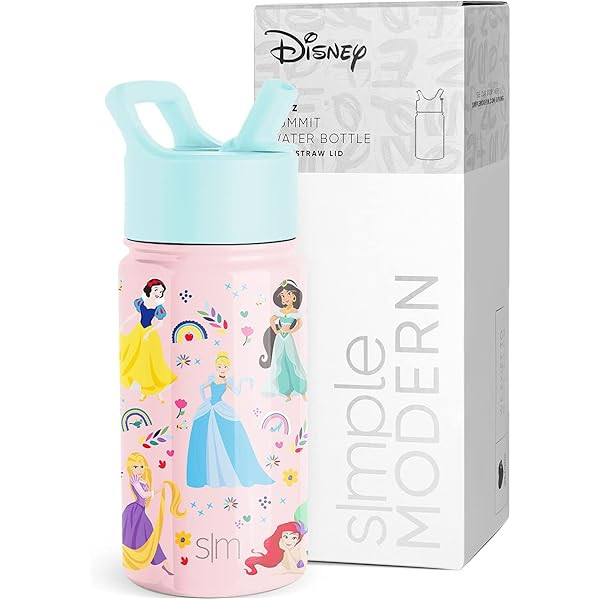 Simple Modern Disney Kids Water Bottle Plastic BPA-Free Tritan Cup with Leak Proof Straw Lid | Re... | Amazon (US)