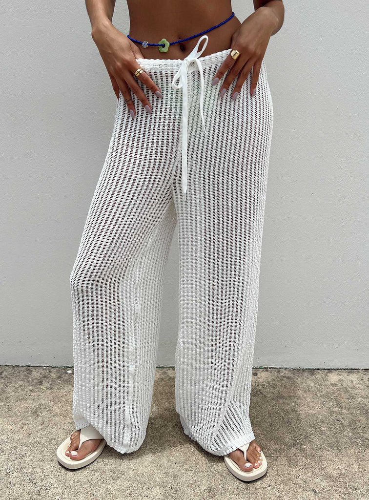 Darcie Knit Pants White | Princess Polly US