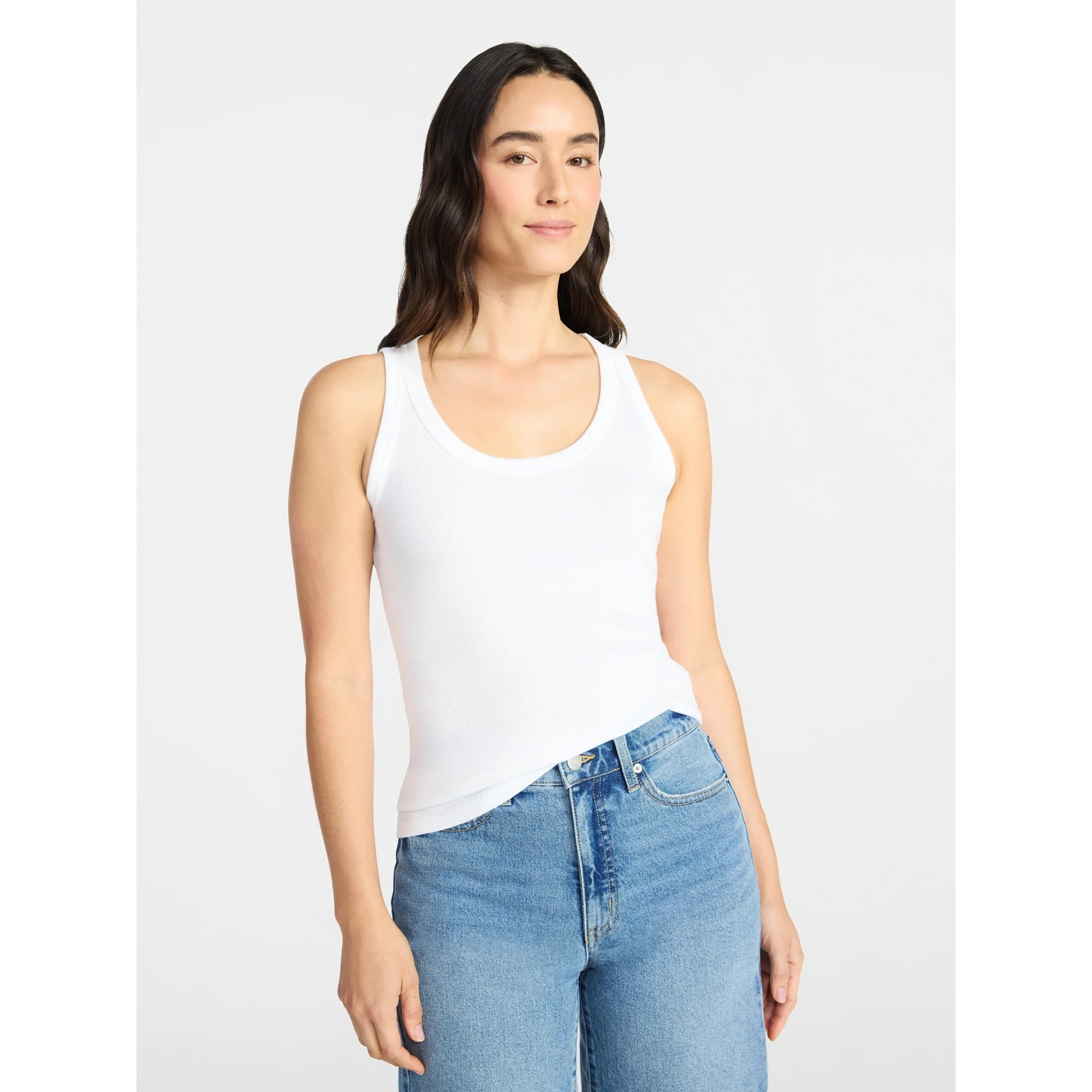 Time and Tru Women's Ribbed Tank Top, Sizes XS-XXXL | Walmart (US)