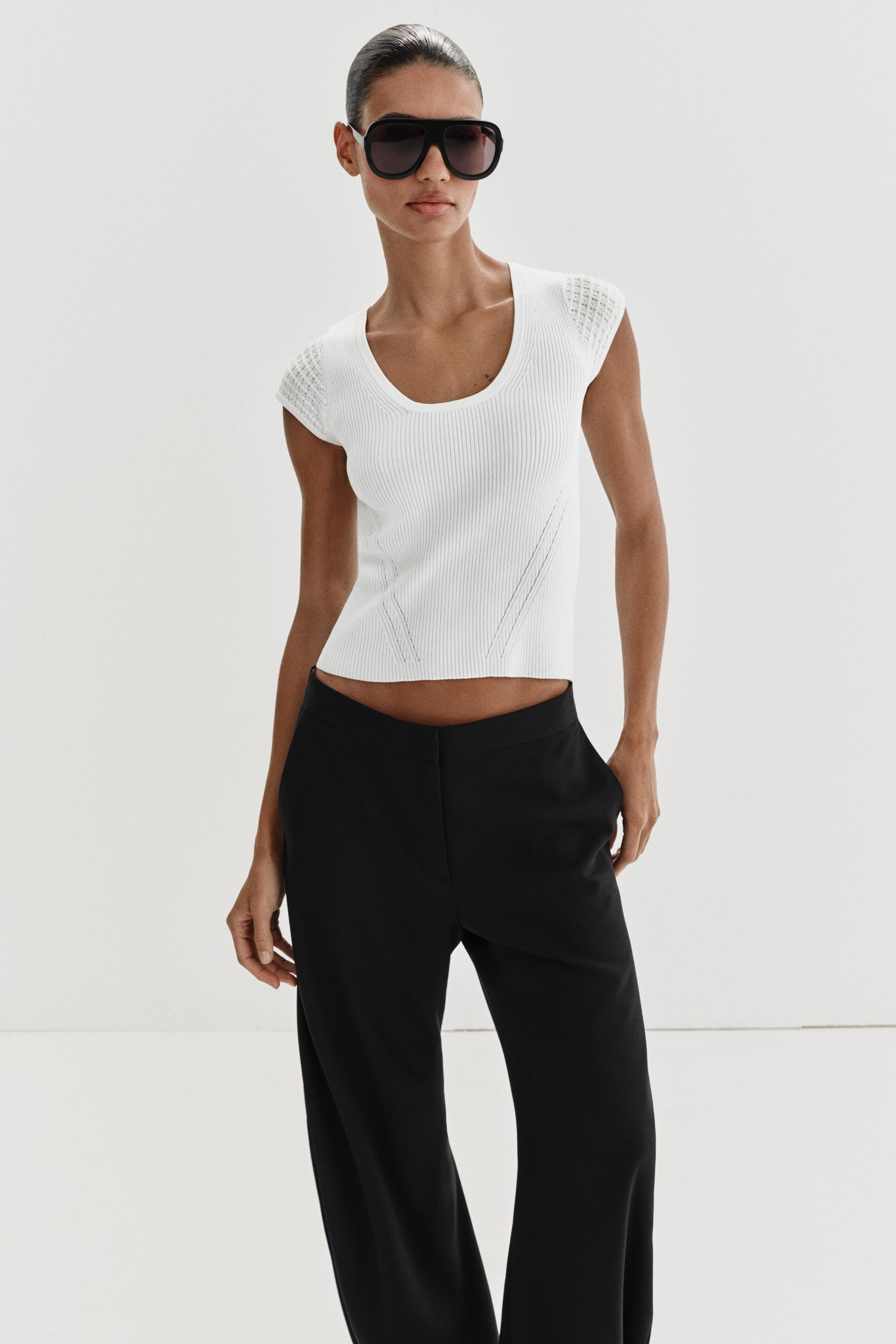 CONTRAST KNIT TOP | Zara UK