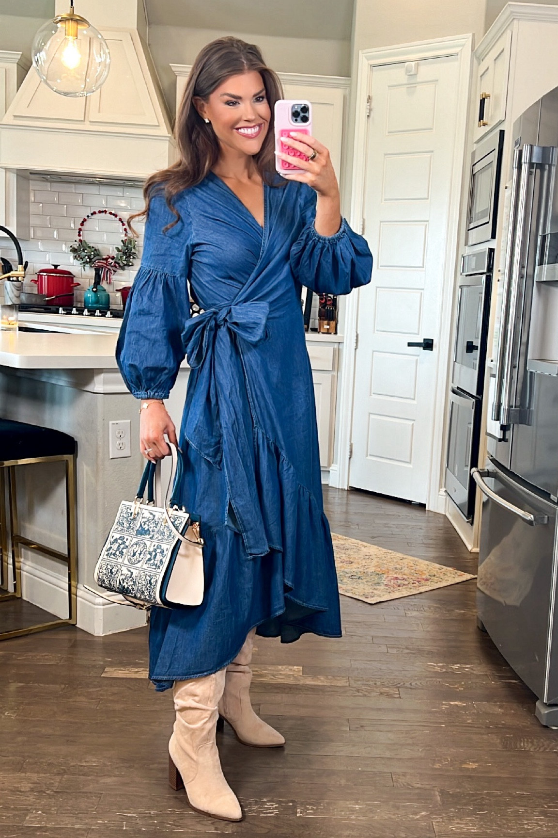 Fall Denim Wrap Dress!! Perfect for family photos!💙

Wearing a size small!

#LTKStyleTip #LTKFamily #LTKSeasonal