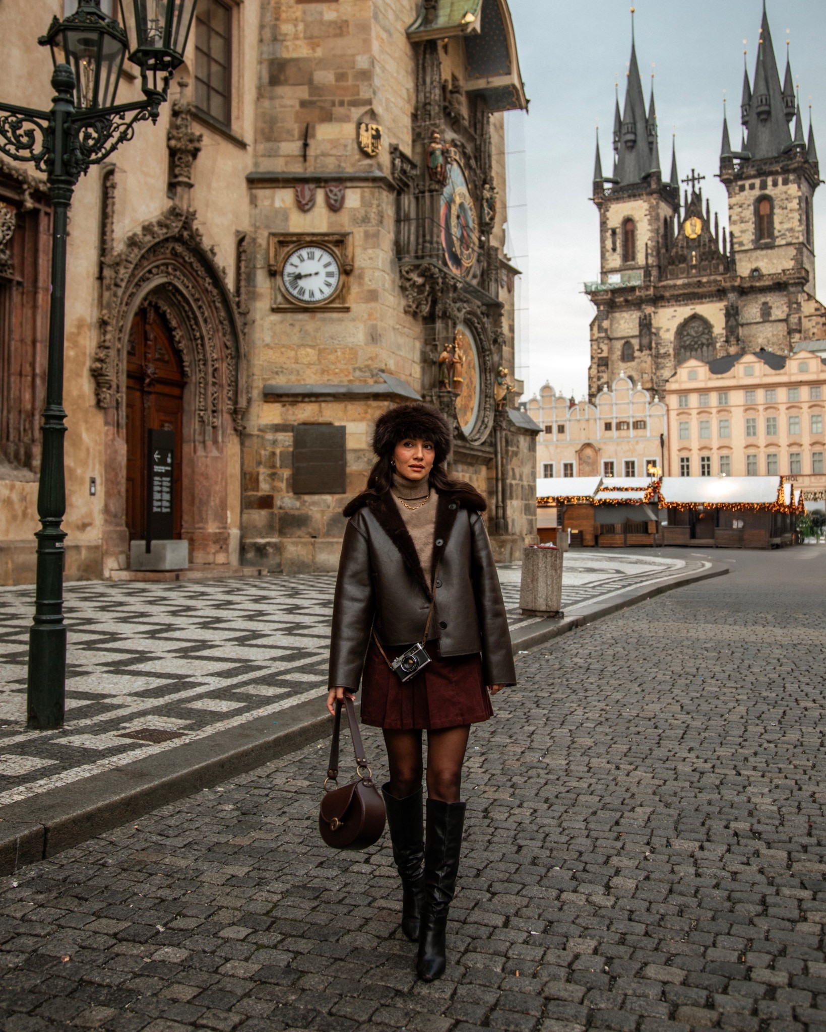 A cold weather fit for Prague - the skirt is a new wardrobe staple, it’s the perfect cord mini! Jacket is Zara, bag is Beara Beara. Boots are old, but I’ve linked current alternatives. 

#LTKeurope #LTKwinter