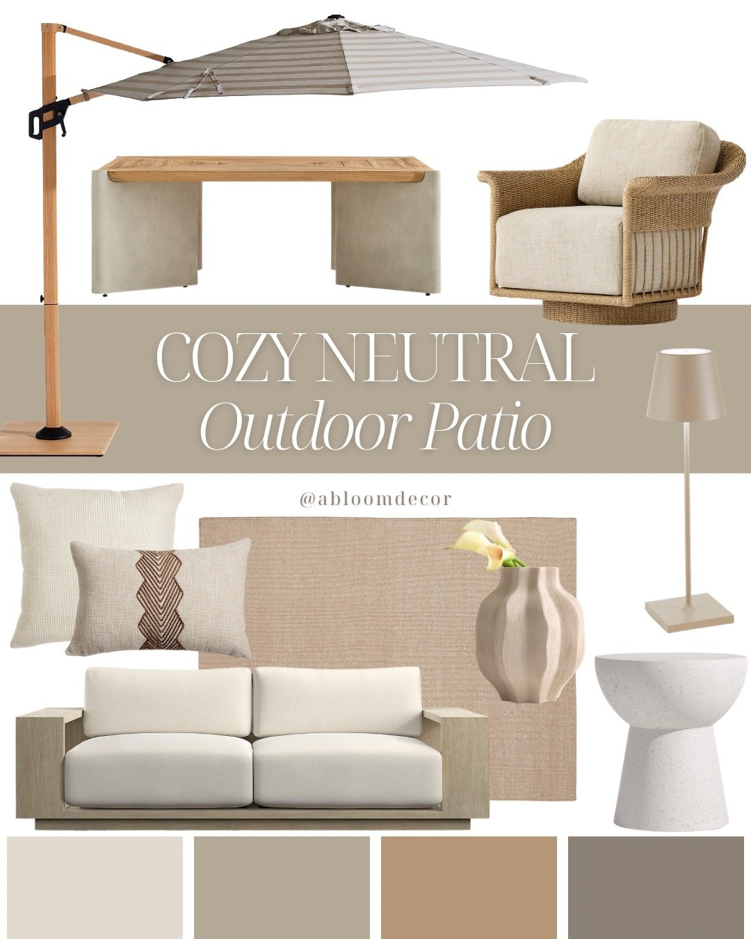 Cozy neutral outdoor patio decor from Crate & Barrel

#LTKHome