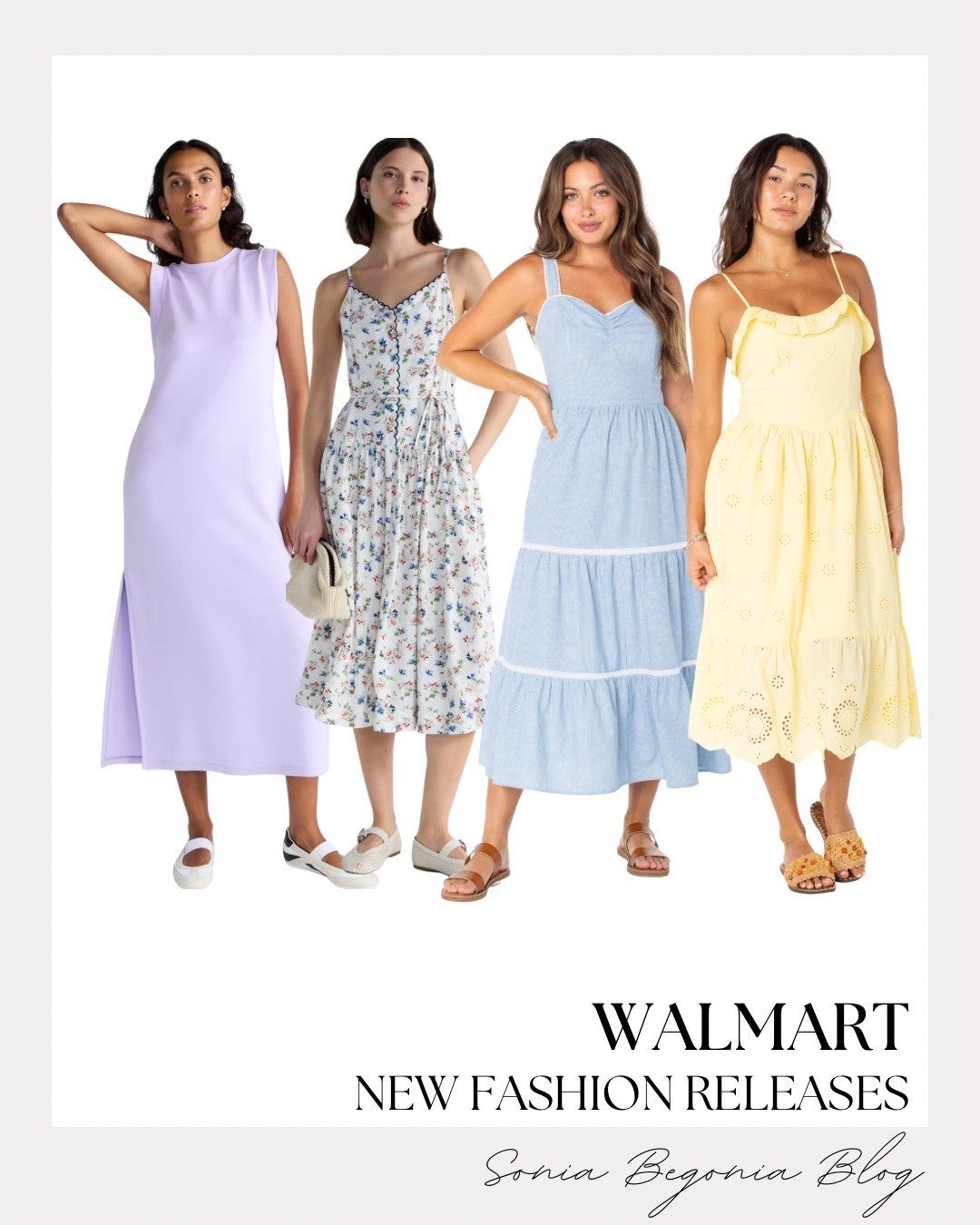 I am so impressed with the newest Walmart fashion drops! These dresses are perfect for the warmer weather, featuring gorgeous pastels, eyelet details, and effortless midi lengths that look so high-end. 👗

From the buttery yellow eyelet to the classic lilac column dress, these pieces are both comfortable and stylish. They are such a steal for spring! ☀️

#WalmartFashion #WalmartFinds #SpringDresses #AffordableStyle #OOTD #SummerStyle #DressInspo

#LTKootd #LTKSeasonal