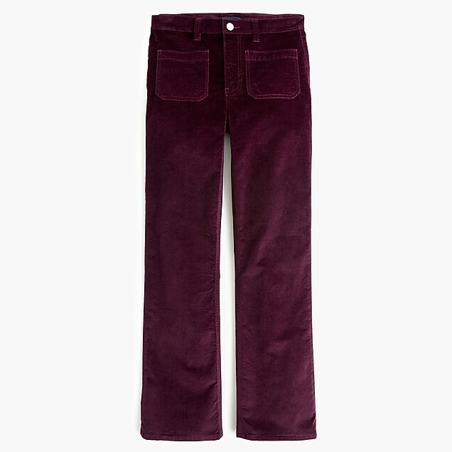 Demi-boot crop jean in velvet | J. Crew US