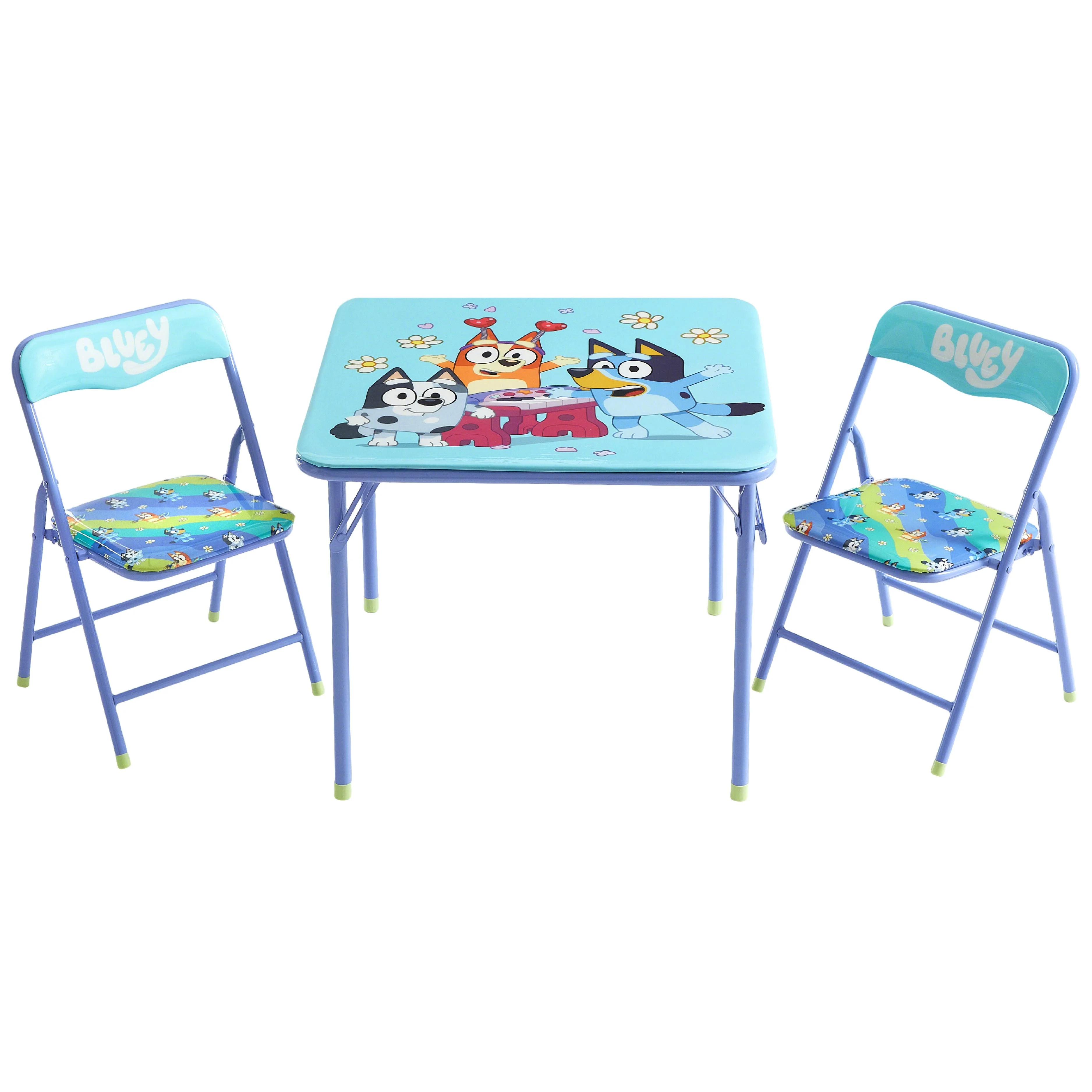 Bluey Kids' 3-Piece Table and Chairs Set, Blue | Walmart (US)