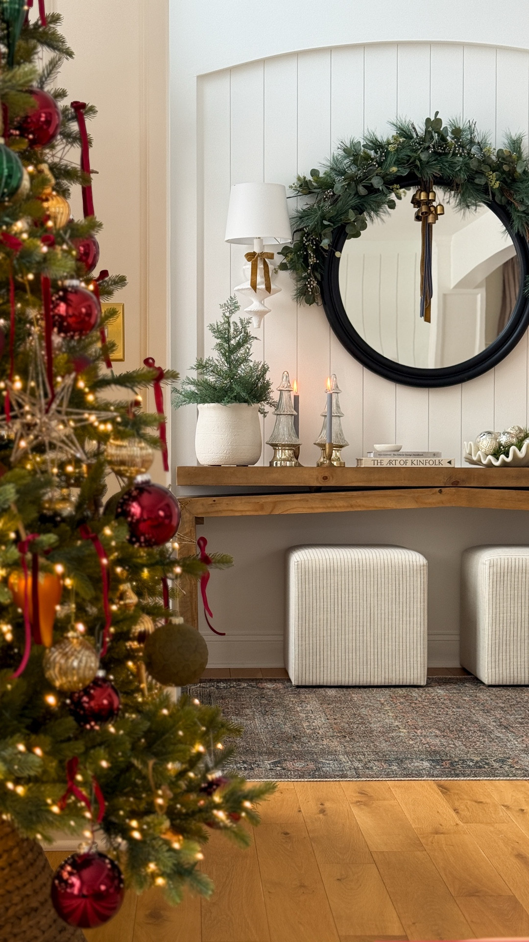 Console table, holiday decor, Pottery Barn, Lulu, in Georgia, McGee and Co, King of Christmas, entryway, decor, Christmas decor, Christmas tree, interior design, interior decor, home decor

#LTKHome #LTKHoliday