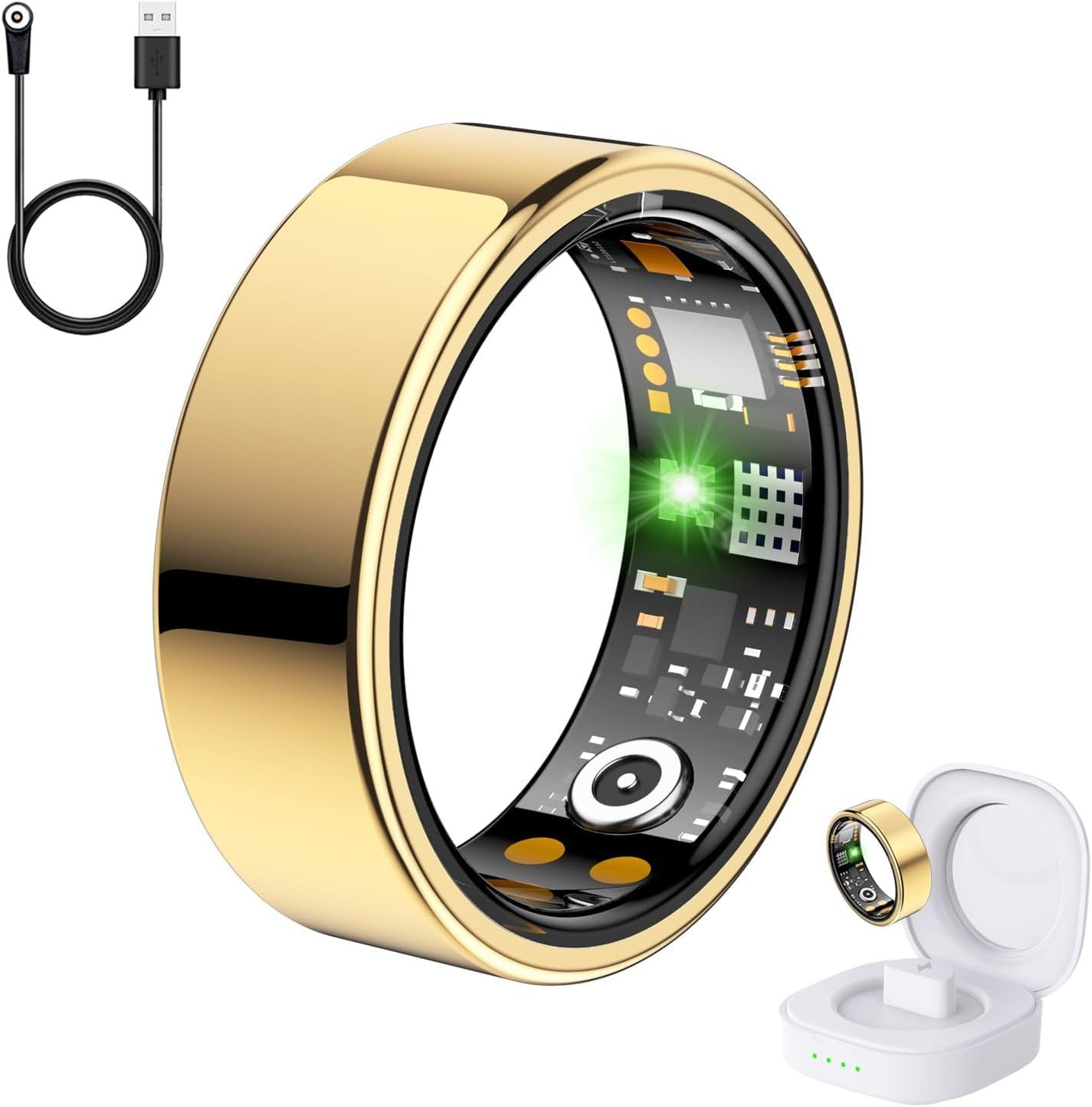 Health Tracker Ring, Smart Health Ring for Women Men with Heart Rate, Blood Oxygen, Sleep Monitor... | Amazon (US)