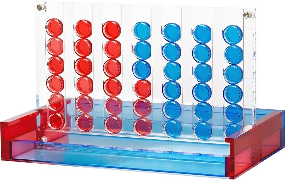 Yoba Acrylic 4 in A Row Game, Modern Acrylic Design Makes It Decorative and Enjoyable Gift for Al... | Amazon (US)