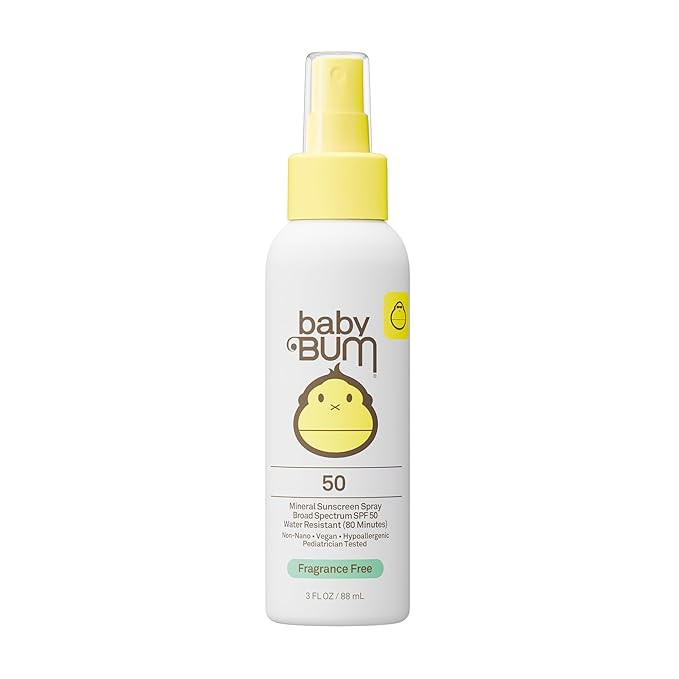 Baby Bum SPF 50 Sunscreen Spray - Mineral UVA/UVB Face and Body Protection for Sensitive Skin - F... | Amazon (US)