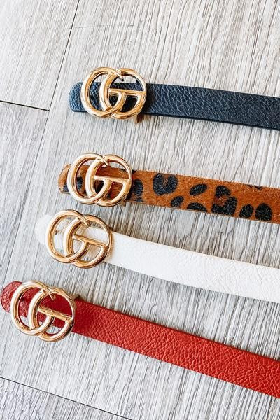 G Belt - Cream, Black, Tan, Leopard | Hazel and Olive