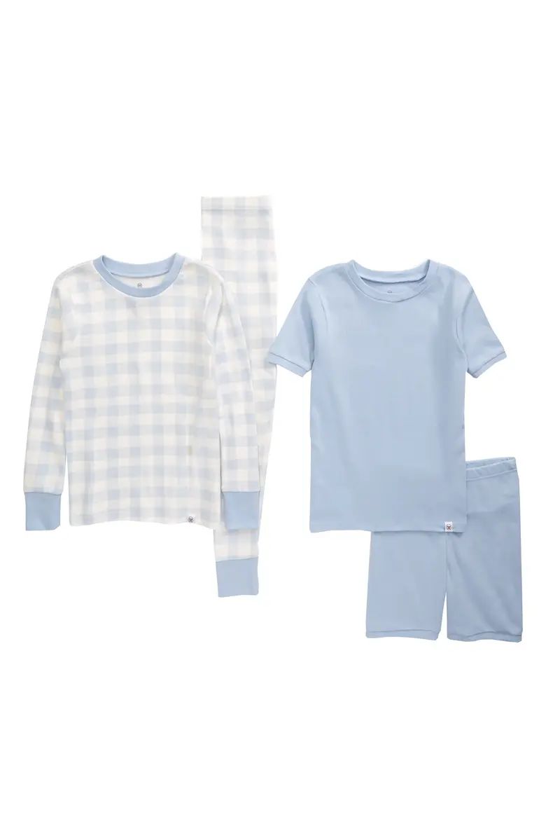 Kids' 2-Pack Organic Cotton Fitted Two-Piece Pajamas | Nordstrom
