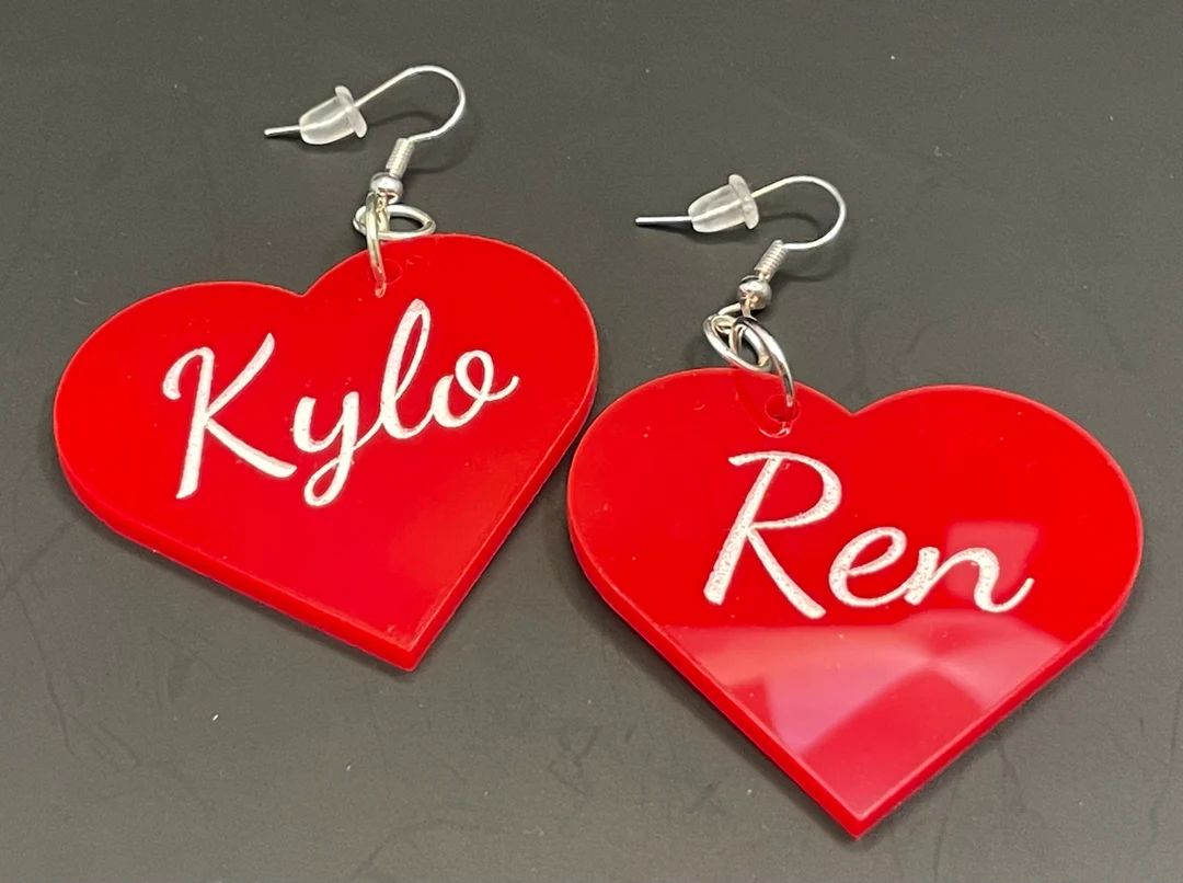 Kylo Heart Earrings | Etsy (US)