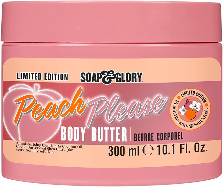 Soap & Glory Peach Please Body Butter - Peach Blossom Infused Mango and Coconut Butter with Vitam... | Amazon (US)