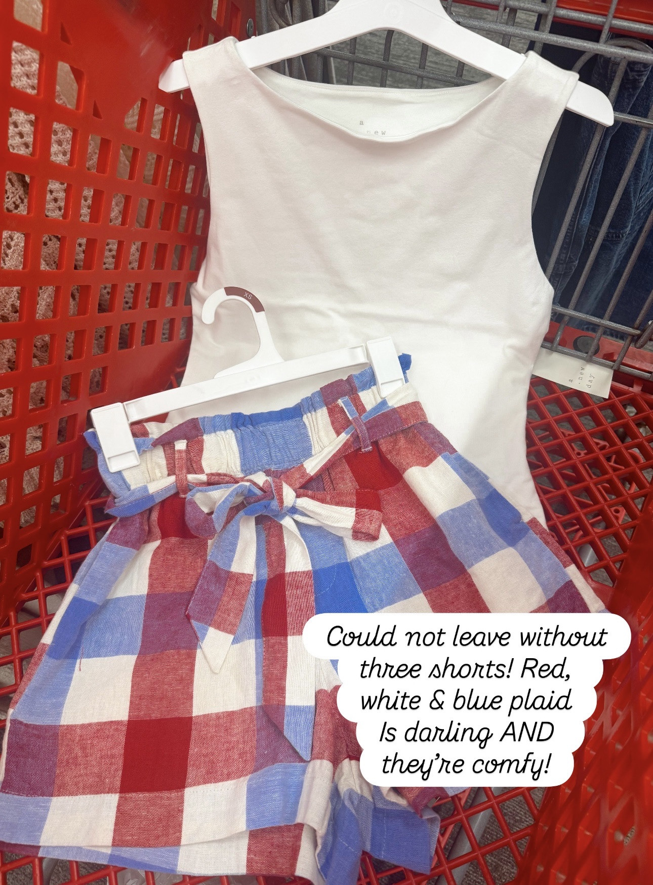 Could NOT leave Target without these adorable red, white & blue plaid shorts 😍🇺🇸

They are lightweight, comfy, and the cutest patriotic summer find for Memorial Day, Fourth of July, beach trips, BBQs, and casual summer outfits ☀️ Paired them with this chic white tank for the easiest elevated summer look 👏🏻

Target summer fashion has honestly been SO good lately 🤌🏻

#targetstyle #targetfinds #targetfashion #patrioticstyle #summeroutfit #redwhiteandblue #fourthofjulyoutfit #affordablefashion #summerfashion #casualsummerstyle #memorialdayoutfit #vacationstyle #everydaystyle #summerwardrobe #fashionfinds #ootd #summeroutfitideas #casualchic #momstyle #targetnewar

#LTKootd #LTKPetite