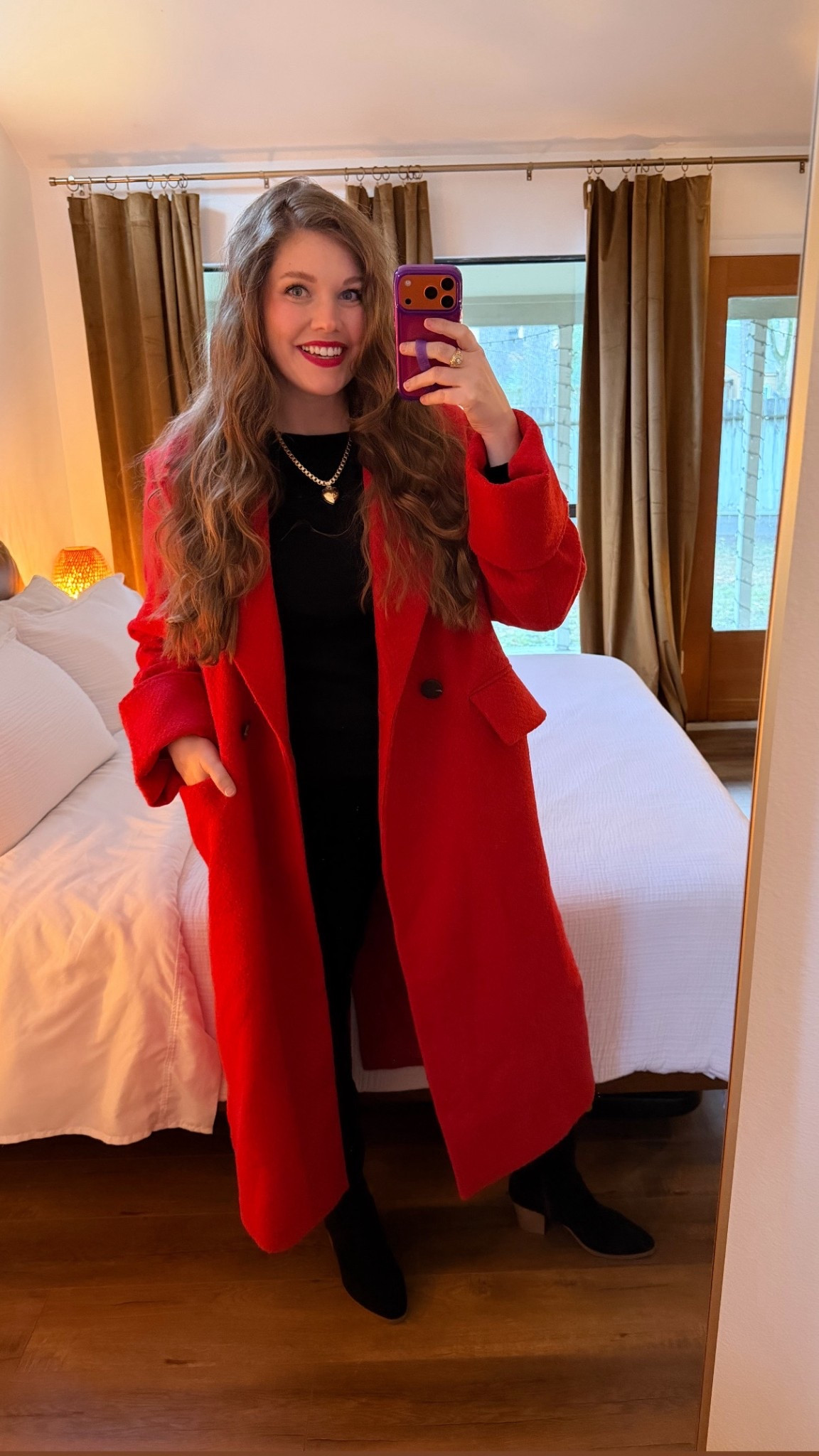 When you want to be cute and warm! Love this look for a Valentine's Day date! Everything is old expect my pants, so found similar links for you! Also linked my hair wave tool!
......................
Valentines date outfit Valentine's Day outfit Valentine's Day date outfit valentines night outfit date night look red wool coat full length coat pea coat travel look red coat red jacket classy look old money aesthetic nvlt coat Anthropologie coat Anthropologie jacket midsize outfit idea midsize fashion size 14 outfit size 14 look pixie pants old navy style knee high boots black suede boots winter outfit winter look workwear hot tools hair waver wavy hair bed head wave artist best hot tools 

#LTKBeauty #LTKWorkwear #LTKFindsUnder100