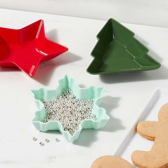 4oz Plastic Snowflake Figural Bowl Green - Wondershop™ | Target