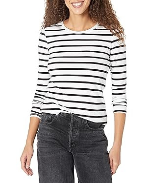 Amazon Essentials Women's Classic-Fit Long-Sleeve Crewneck T-Shirt (Available in Plus Size) | Amazon (US)