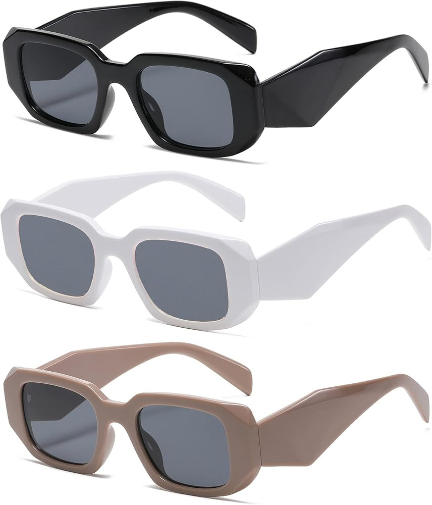 Verfimaci Trendy Rectangle Sunglasses for Women Man Square Sun Glasses | Amazon (US)