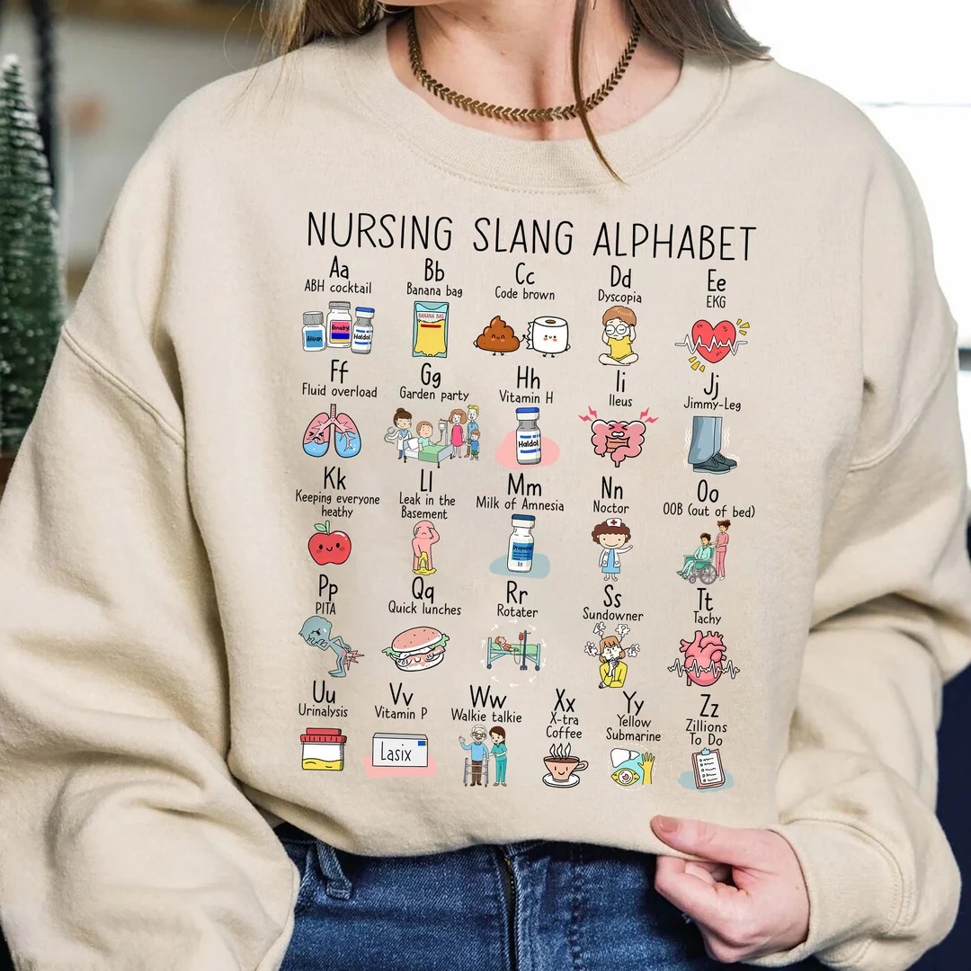Nurse Shirts,Funny Nurse Alphabet T shirt,Nurse ABCs Sweatshirt, Registered Nurse Abcs,Nursing Sl... | Etsy (US)