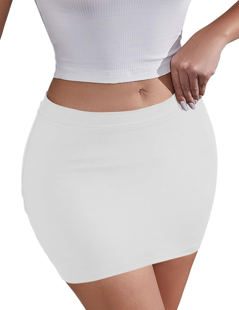 LOMON Y2k Mini Skirts for Women with Shorts Underneath Bodycon Skorts Sexy Club Date Night Micro ... | Amazon (US)