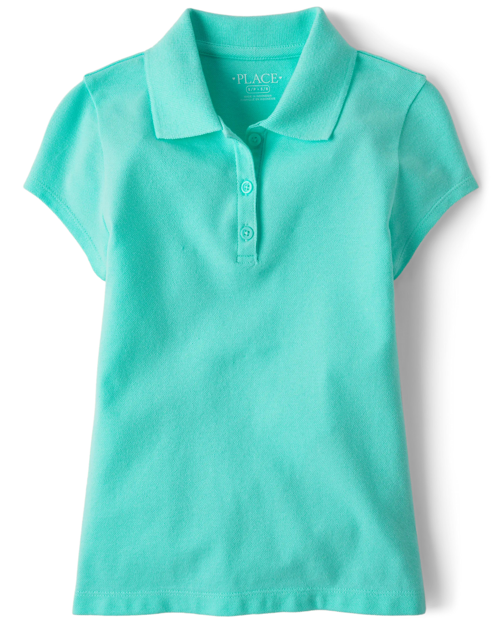 Girls Uniform Pique Polo - seafrost | The Children's Place